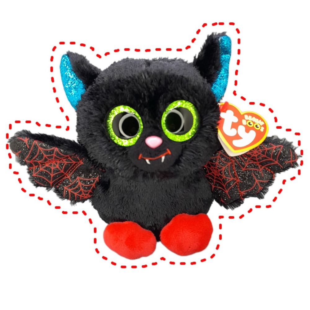 Ty Beanie Boos Ophelia Bat 6" Halloween Plush Glitter Eyes MWMT Stuffed Toy